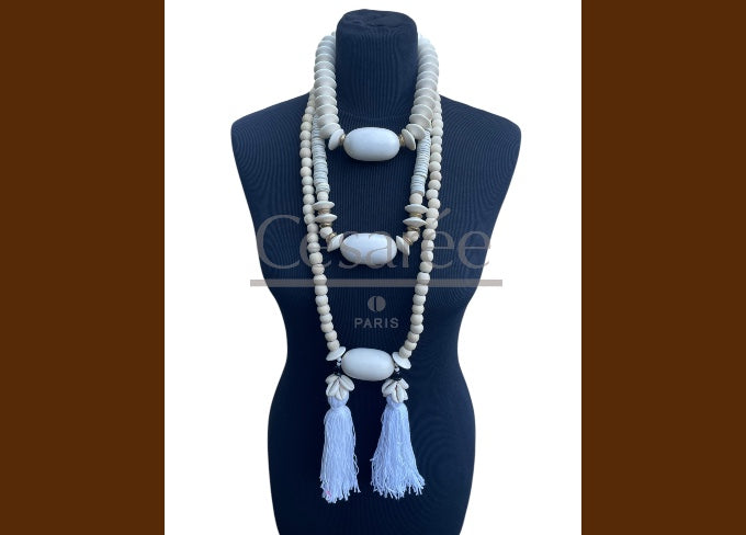 COLLIER HADDA 1 BLANC