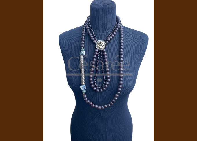 COLLIER SUMARA 4 MARRON