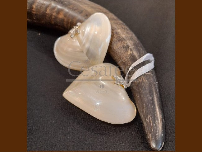 PAIRE DE COEURS EN  NACRE