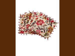 DESSOUS DE VERRE TOILE ET PERLES