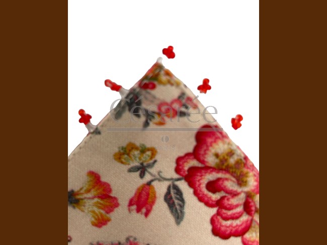 DESSOUS DE VERRE TOILE ET PERLES
