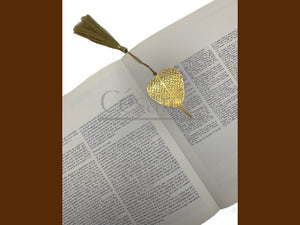MARQUE-PAGE FEUILLE DOREE