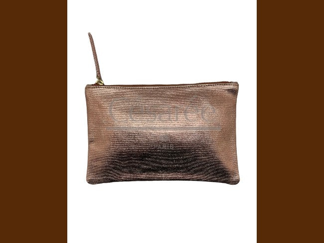 POCHETTE A ZIP CUIVREE