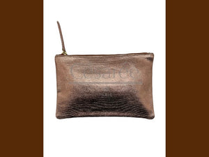 POCHETTE A ZIP CUIVREE