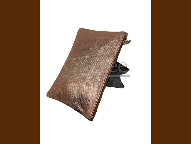 POCHETTE A ZIP CUIVREE
