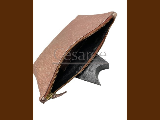 POCHETTE A ZIP CUIVREE