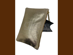 POCHETTE A ZIP DOREE