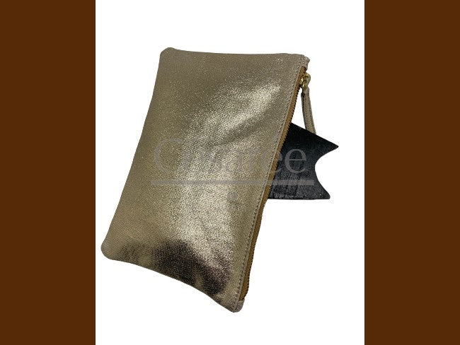 POCHETTE A ZIP DOREE