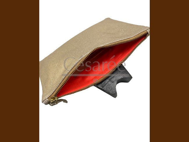 POCHETTE A ZIP DOREE