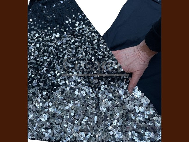 SAC PAILLETE NOIR ET ARGENT
