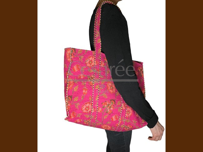 SAC QUILTED COTTON ROSE