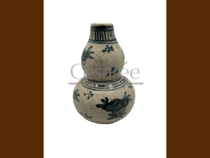 VASE COLOQUINTE BLEU-BLANC