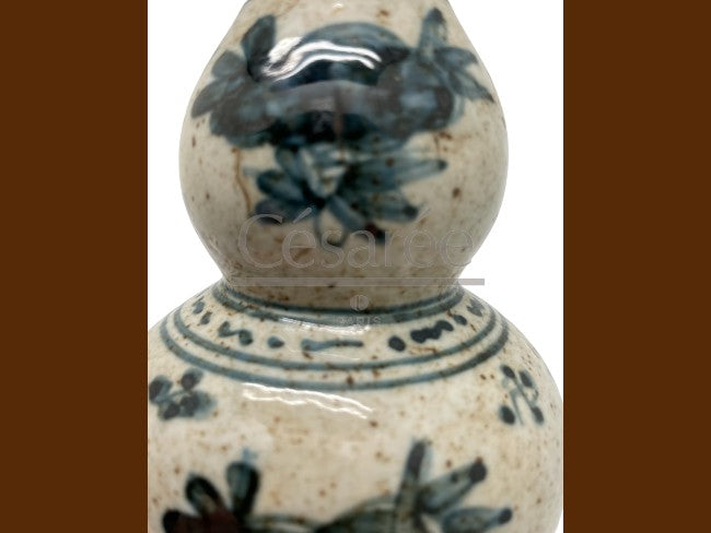 VASE COLOQUINTE BLEU-BLANC