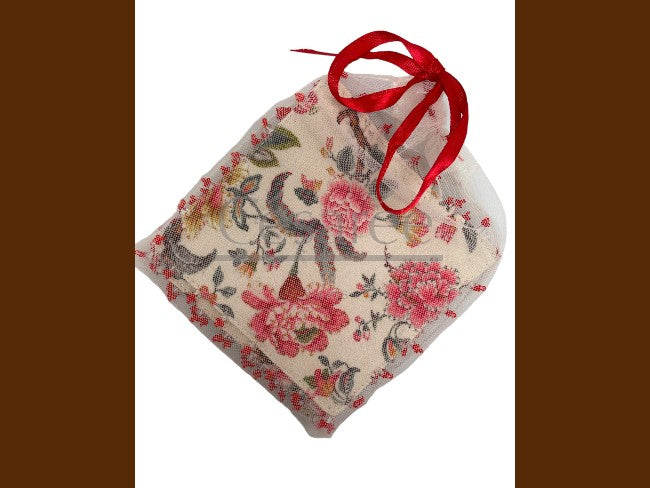 DESSOUS DE VERRE TOILE ET PERLES