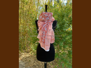 PAREO ORANGE ET PRUNE
