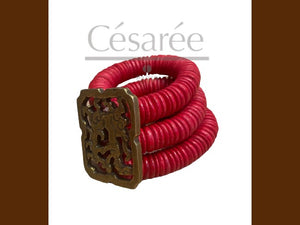 BRACELET LAGOS 6 ROUGE