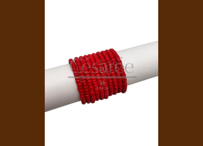 BRACELET MANCHETTE ROUGE