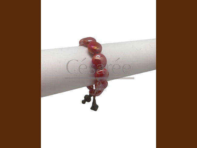 BRACELET THAI CERAMIQUE ROSE