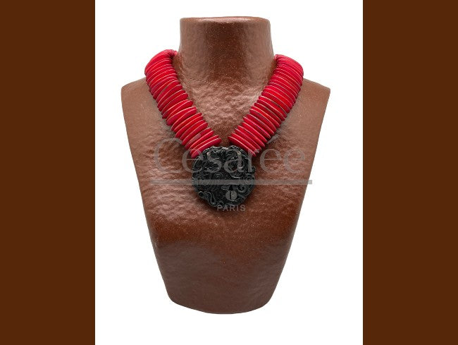 COLLIER JADE ROUGE