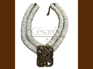 COLLIER LAGOS 6 BLANC