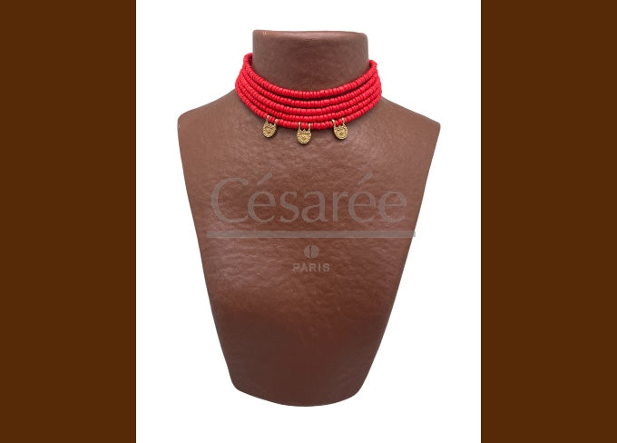 COLLIER MOKKA ROUGE