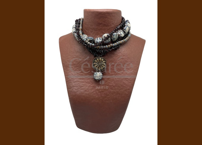 COLLIER SUMARA 2 MARRON
